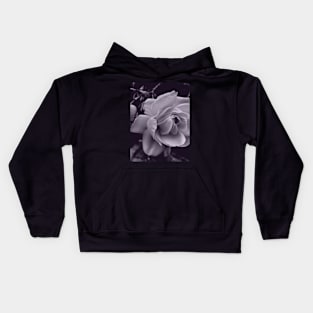 Grey Scale Rose Photo Kids Hoodie